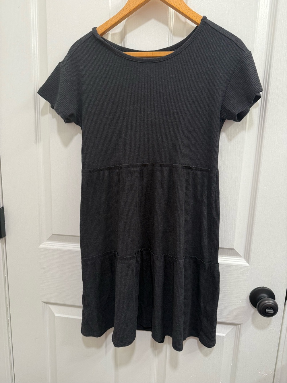 Old Navy Black Short Sleeve Tiered Dress XL
